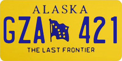 AK license plate GZA421