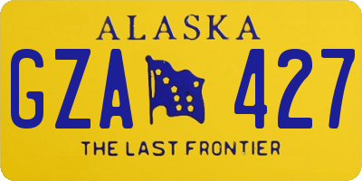 AK license plate GZA427