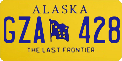 AK license plate GZA428
