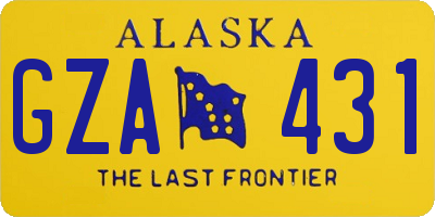 AK license plate GZA431