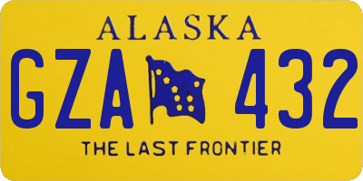 AK license plate GZA432