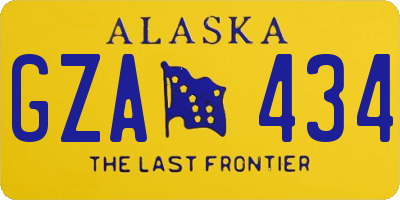 AK license plate GZA434