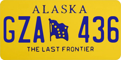 AK license plate GZA436