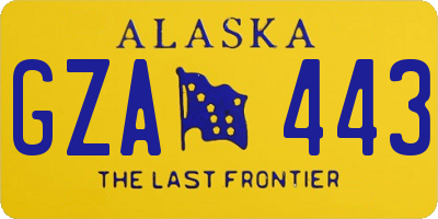 AK license plate GZA443