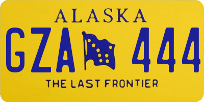 AK license plate GZA444