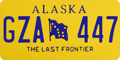 AK license plate GZA447