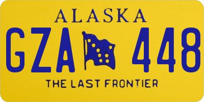 AK license plate GZA448