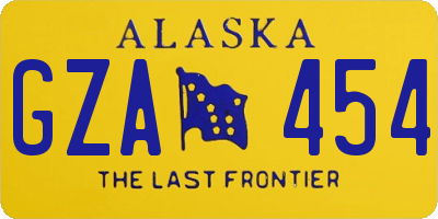 AK license plate GZA454