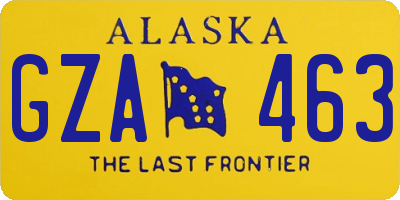AK license plate GZA463