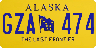AK license plate GZA474