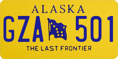 AK license plate GZA501
