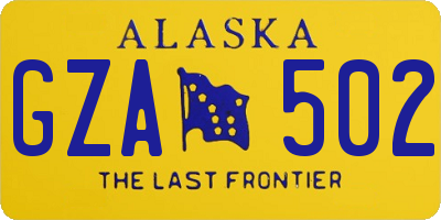 AK license plate GZA502