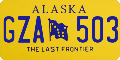 AK license plate GZA503