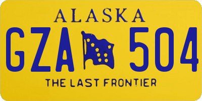 AK license plate GZA504