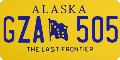 AK license plate GZA505