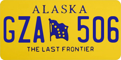 AK license plate GZA506