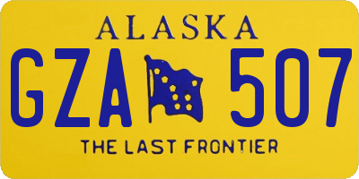 AK license plate GZA507