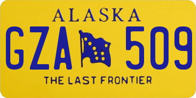 AK license plate GZA509