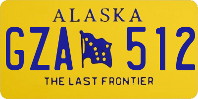 AK license plate GZA512
