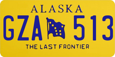 AK license plate GZA513