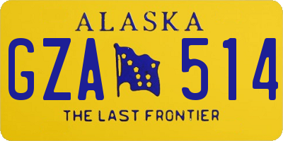 AK license plate GZA514