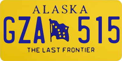 AK license plate GZA515