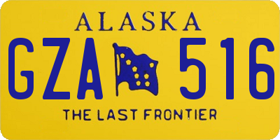 AK license plate GZA516