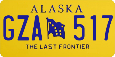 AK license plate GZA517