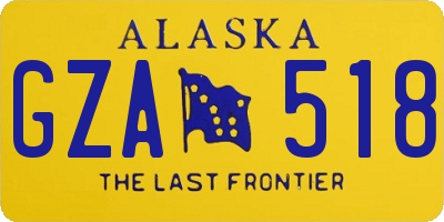 AK license plate GZA518
