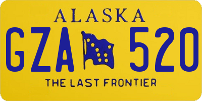 AK license plate GZA520
