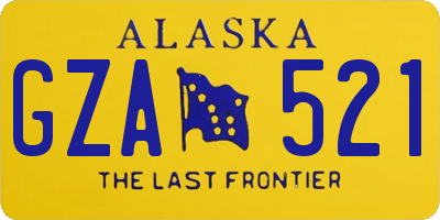 AK license plate GZA521