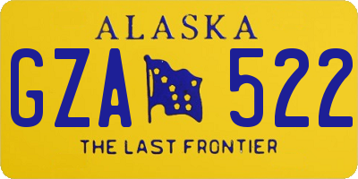 AK license plate GZA522