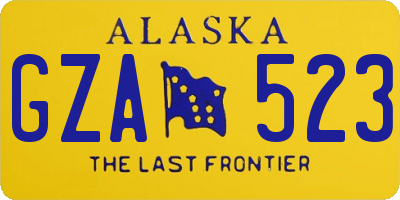 AK license plate GZA523