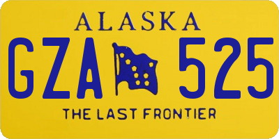AK license plate GZA525