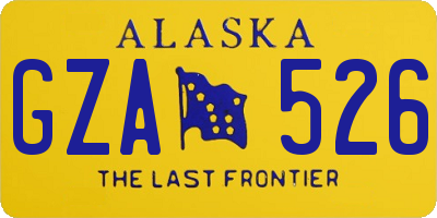 AK license plate GZA526