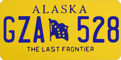 AK license plate GZA528