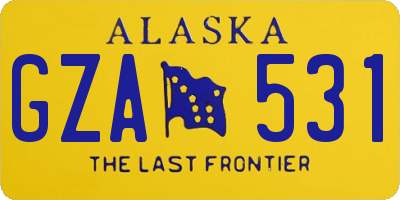 AK license plate GZA531