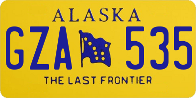 AK license plate GZA535