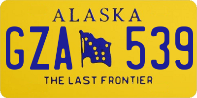 AK license plate GZA539