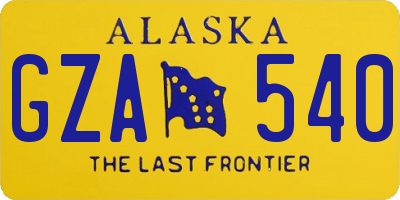 AK license plate GZA540