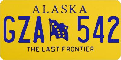 AK license plate GZA542