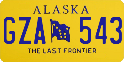 AK license plate GZA543