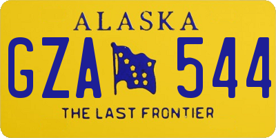 AK license plate GZA544