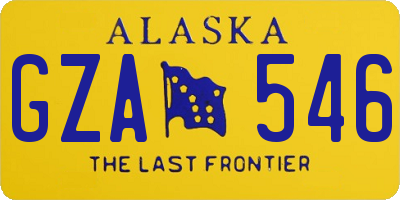 AK license plate GZA546