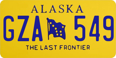 AK license plate GZA549