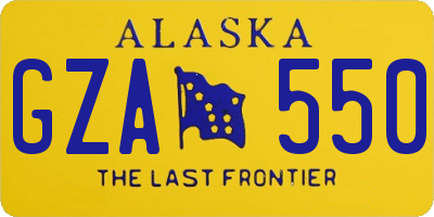AK license plate GZA550