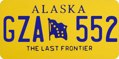 AK license plate GZA552