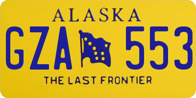 AK license plate GZA553