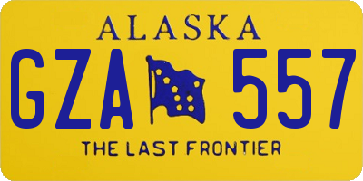 AK license plate GZA557