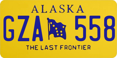 AK license plate GZA558